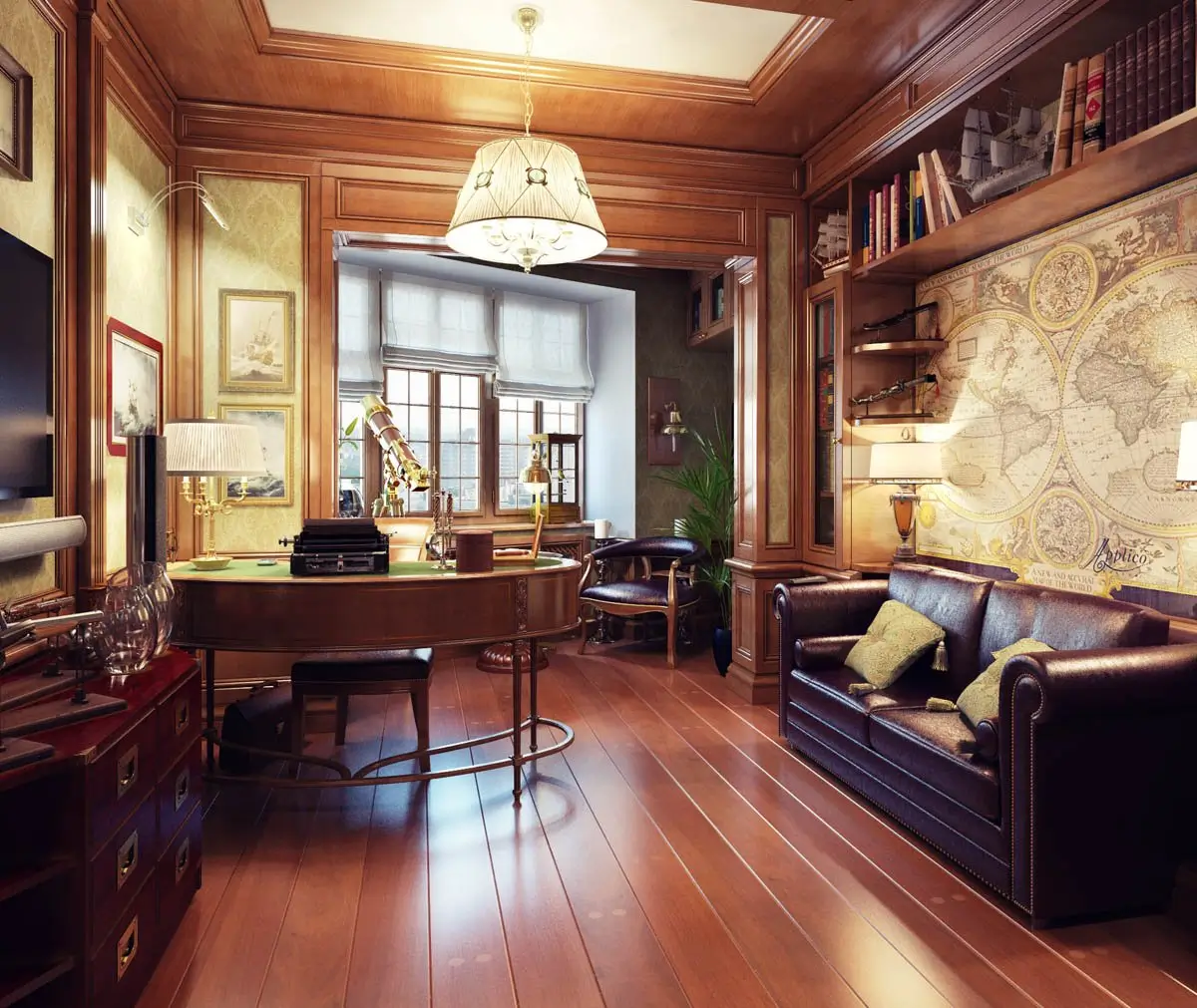 Кабинет из дерева